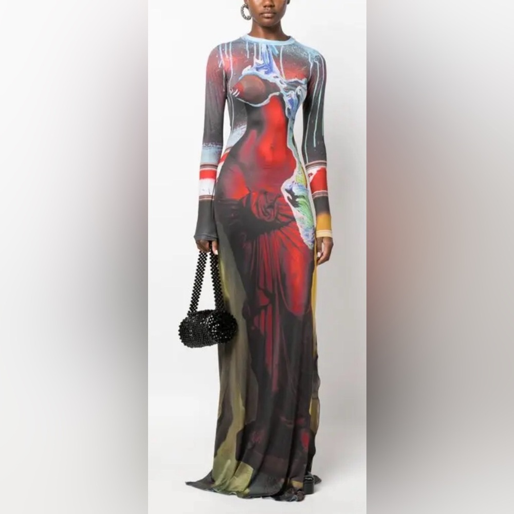 Fashion Nova Body On Me Mesh Maxi Dress